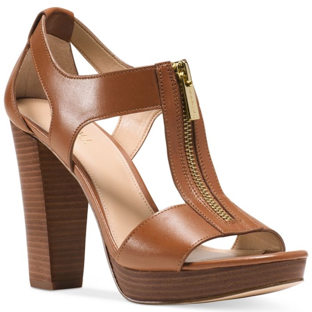Michael Kors Brown Zip Heels